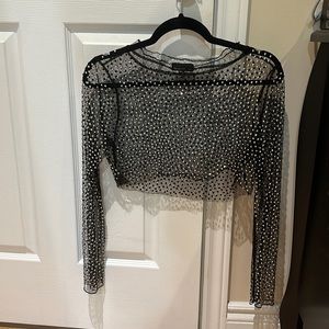 Hot & Delicious bedazzled crop top